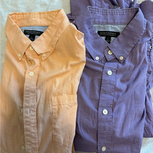Banana Republic Other - Banana Republic Men’s Button-Down Shirt — Peach and Lavender bundle. GET BOTH